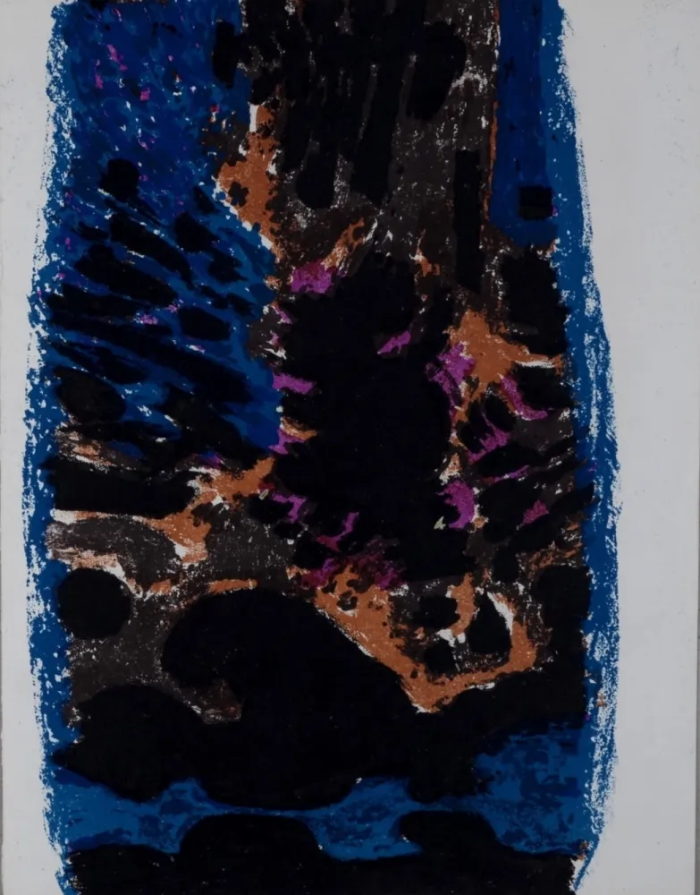 Lithografie Manessier - Eau souterraine / Tache noire