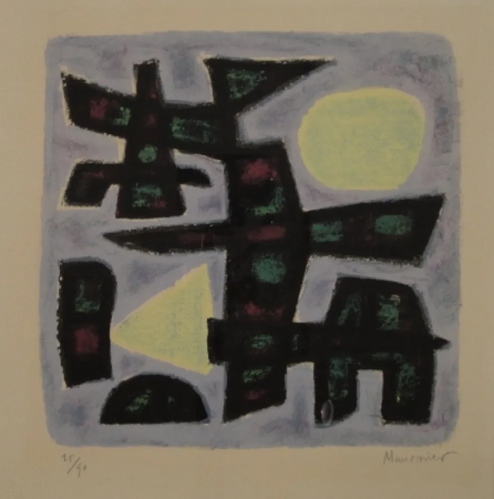 Lithografie Manessier - Hiver en Holland