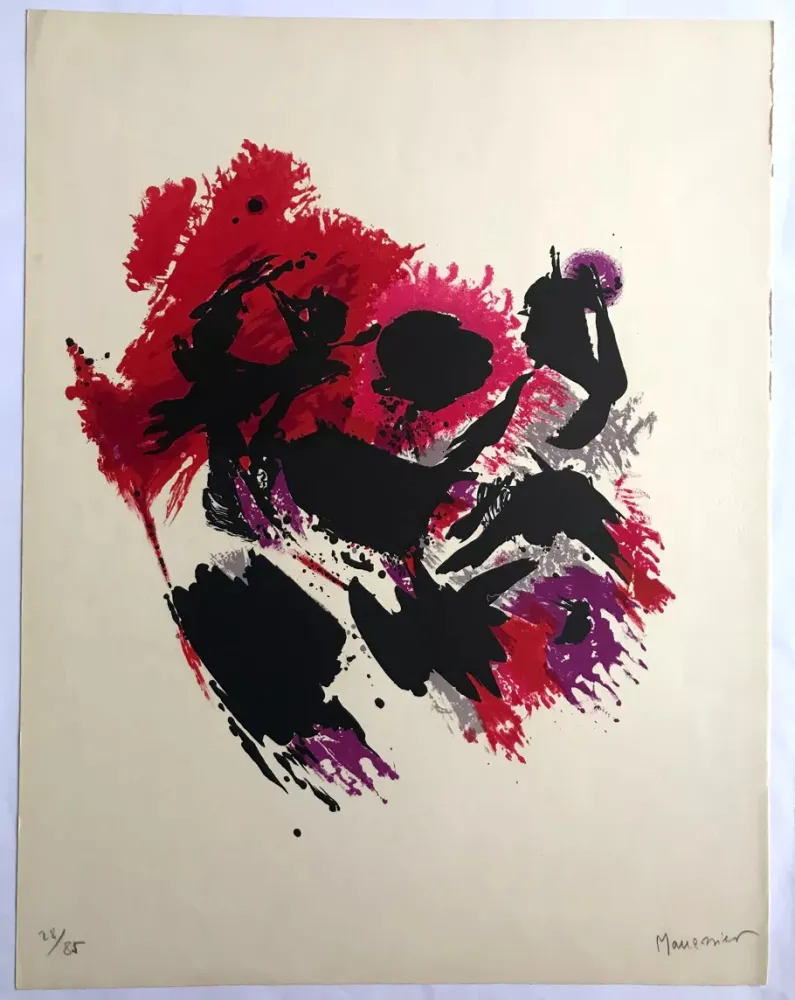 Lithografie Manessier - La Tache rouge