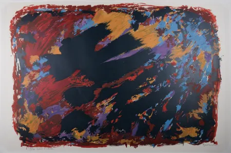 Lithografie Manessier - Le procès de Burgos II