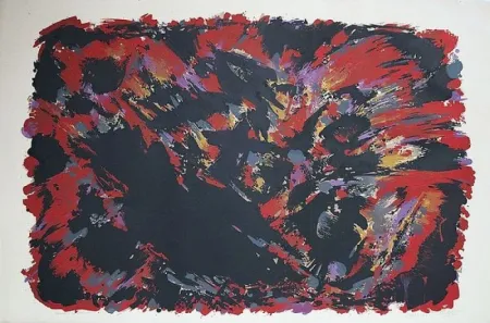 Lithografie Manessier - Le procès de Burgos II