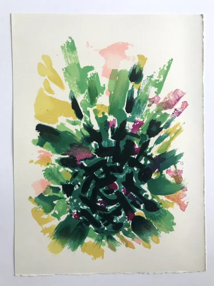 Lithografie Manessier - L'enfant dans la cité des ombres I : Le Labyrinthe I