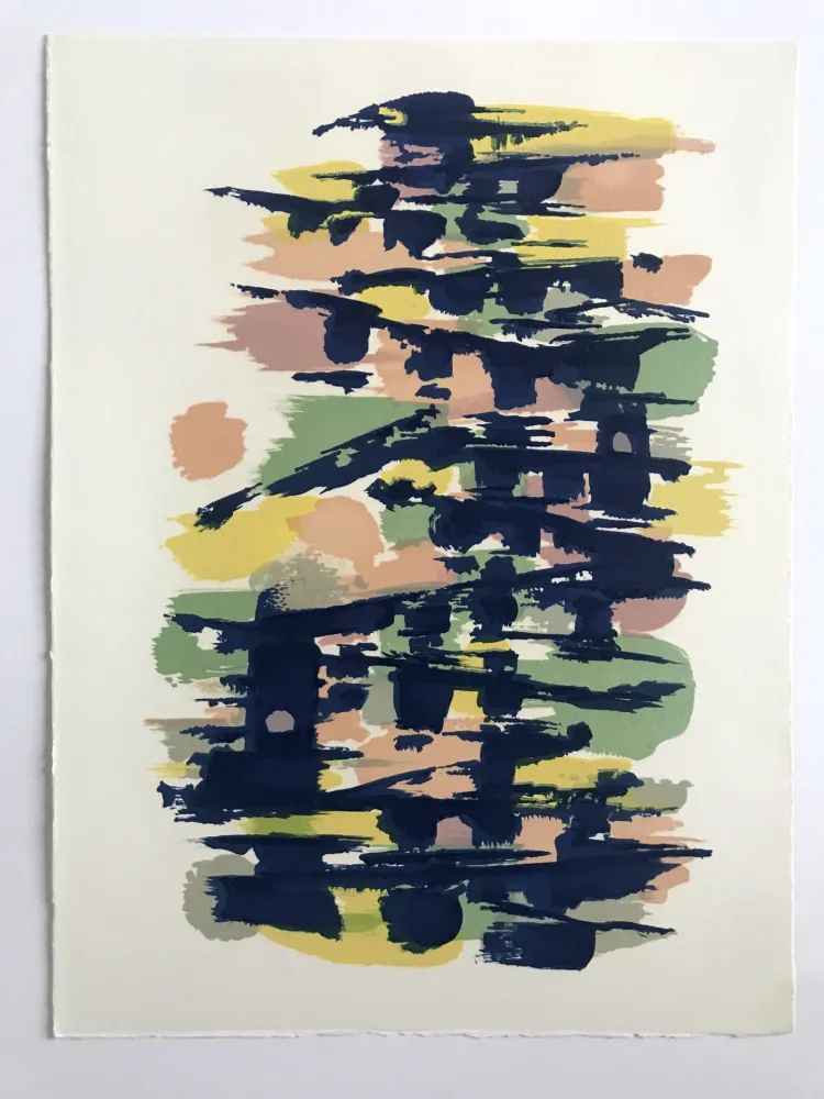 Lithografie Manessier - L'enfant dans la cité des ombres II : Les Ponts