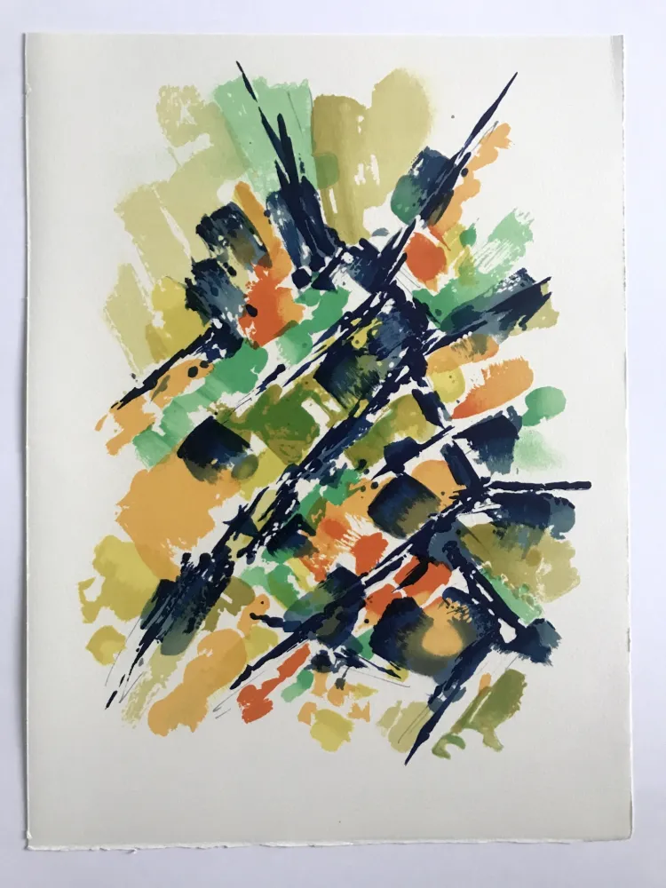 Lithografie Manessier - L'enfant dans la cité des ombres IV : La Villa Montmorency