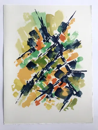 Lithografie Manessier - L'enfant dans la cité des ombres IV : La Villa Montmorency