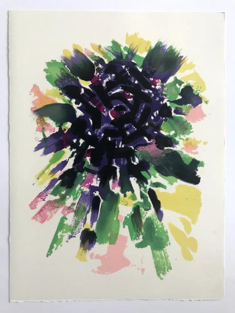 Lithografie Manessier - L'enfant dans la cité des ombres VII : Le Labyrinthe II