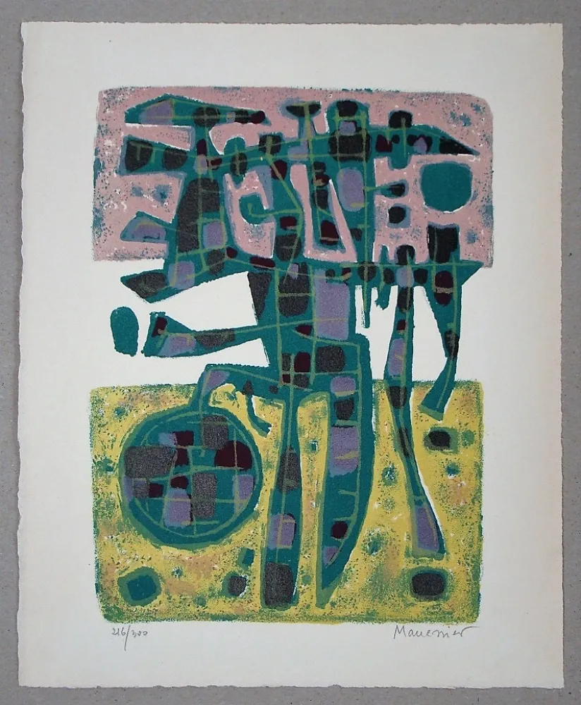 Lithografie Manessier - Printemps Nordique II. - 1956