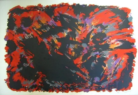 Lithografie Manessier - Procès de Burgos II