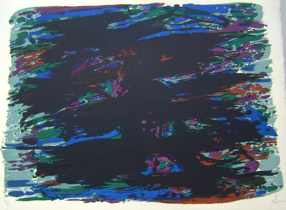 Lithografie Manessier - Suite de Paques 1, Le Jardin des Oliviers