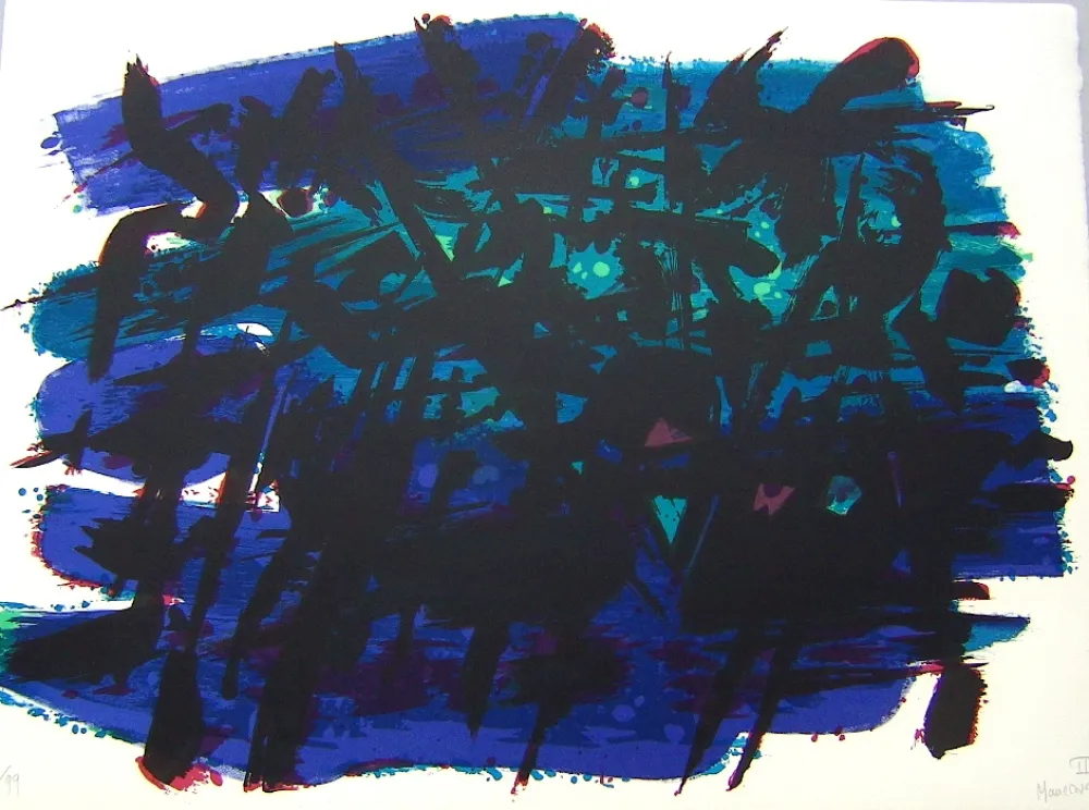 Lithografie Manessier - Suite de Paques II, L'Arrestation de Jésus