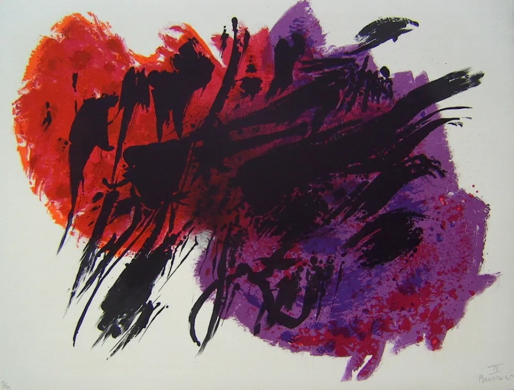 Lithografie Manessier - Suite de Paques IV, Les Tortures