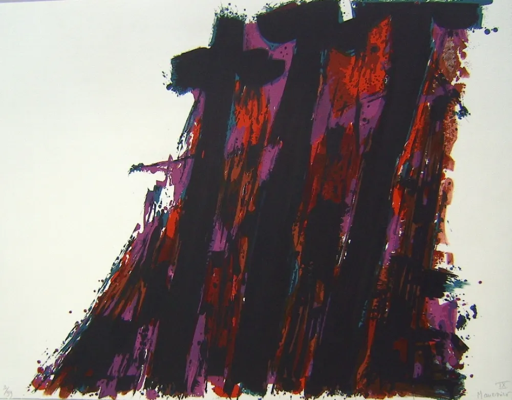 Lithografie Manessier - Suite de Paques IX, Les Trois Croix