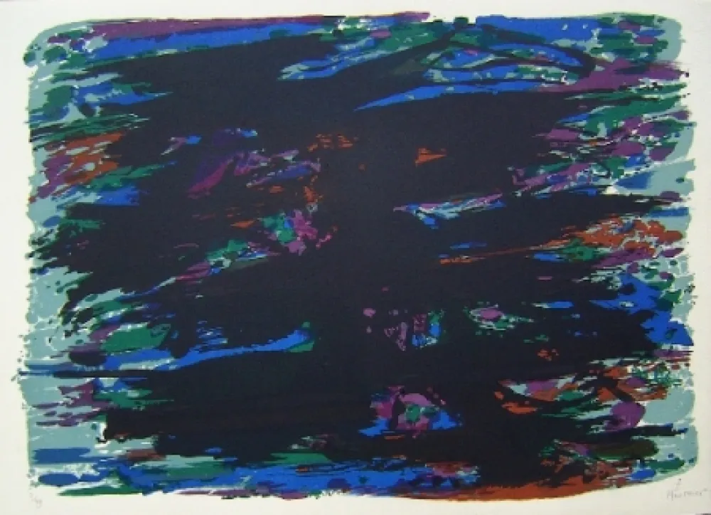 Lithografie Manessier - Suite de Pâques Le jardin des oliviers