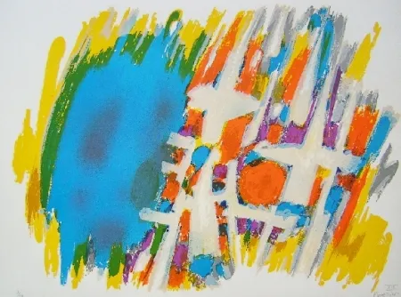 Lithografie Manessier - Suite de Pâques, Le message de l'ange