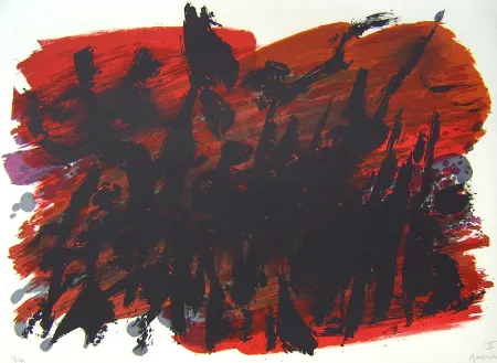 Lithografie Manessier - Suite de Paques VI, La Cohorte