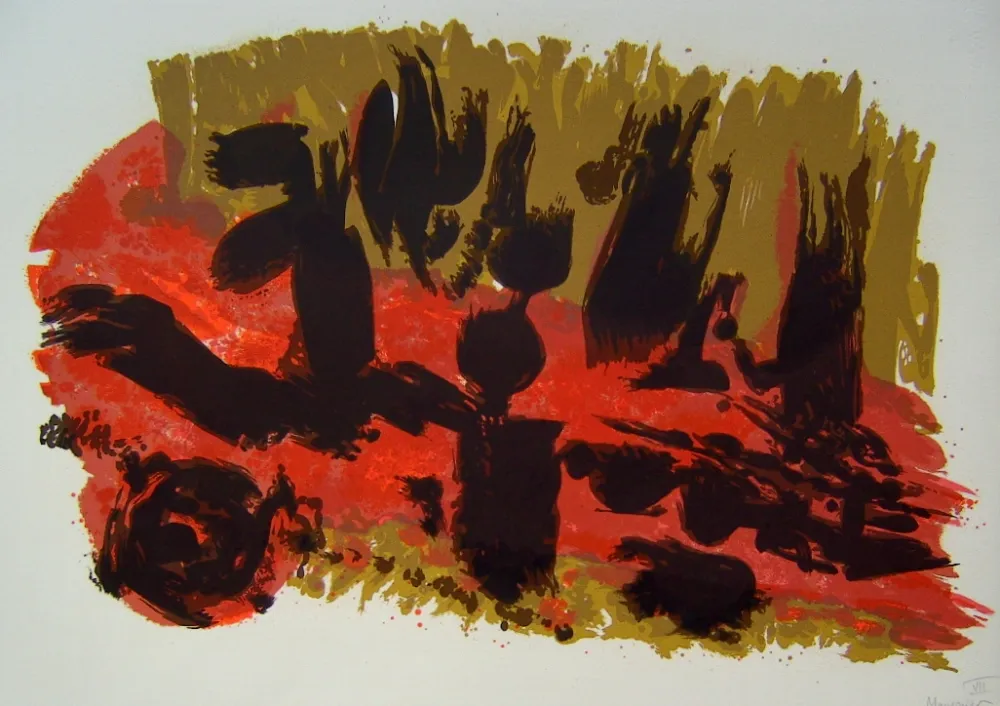 Lithografie Manessier - Suite de Paques VII, Les Saintes Femmes