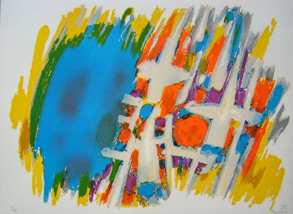 Lithografie Manessier - Suite de Paques XIV, Le Message de l'ange/Matin de Paques