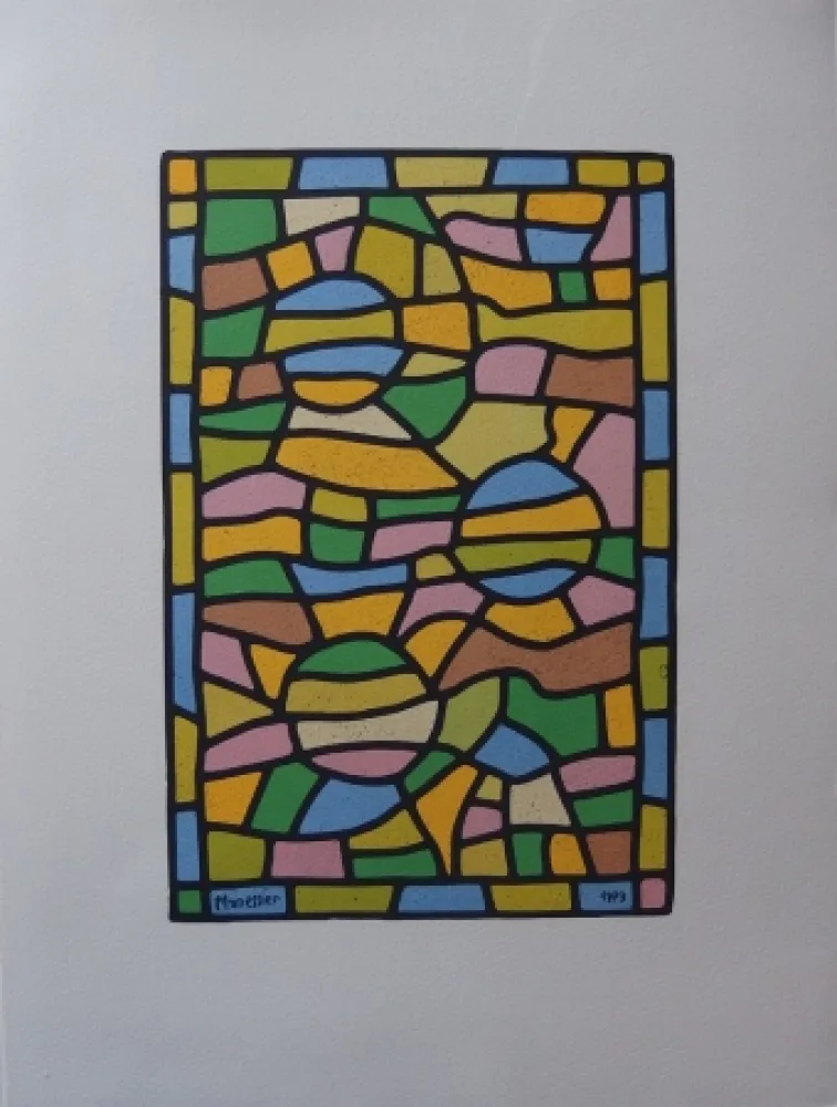 Lithografie Manessier - Vitrail