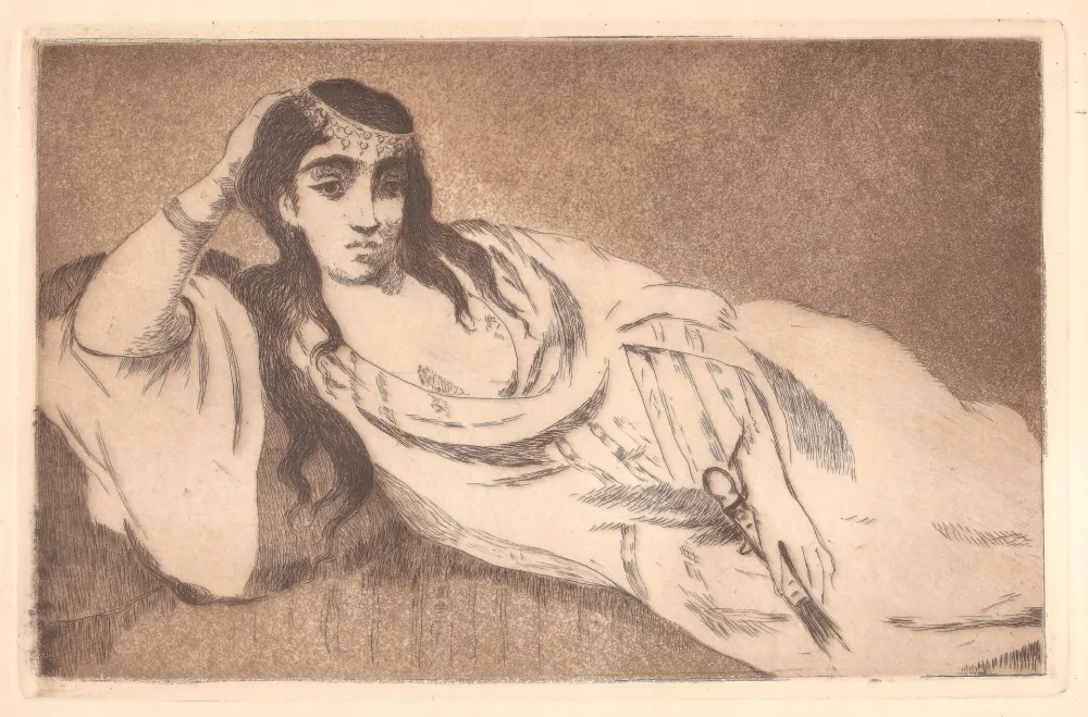 Ets En Aquatint Manet - Odalisque (L'odalisque couchée)