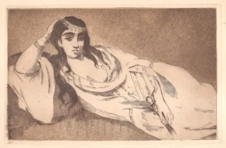 Ets En Aquatint Manet - Odalisque (L'odalisque couchée)
