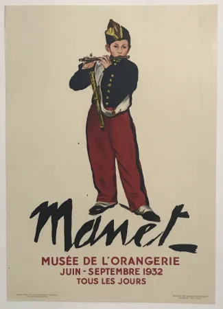 Lithografie Manet - The Young Flautist or 'The Fifer'
