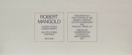 Zeefdruk Mangold - A book of silkscreen prints
