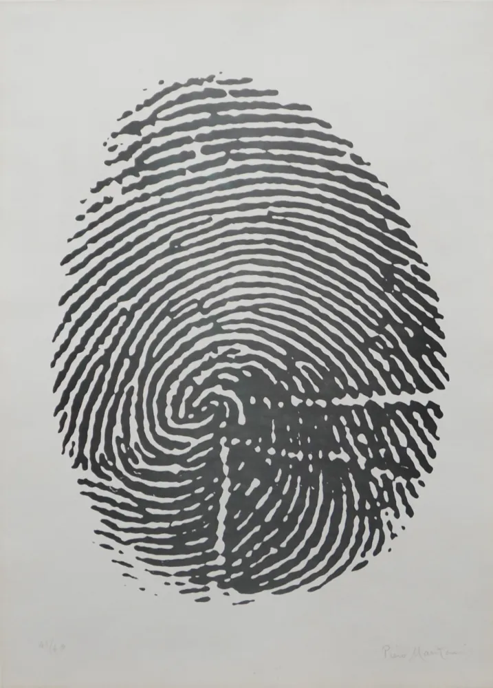 Lithografie Manzoni - Impronta del pollice destro