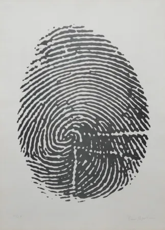 Lithografie Manzoni - Impronta del pollice destro