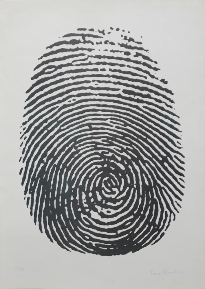 Lithografie Manzoni - Impronta del pollice sinistro