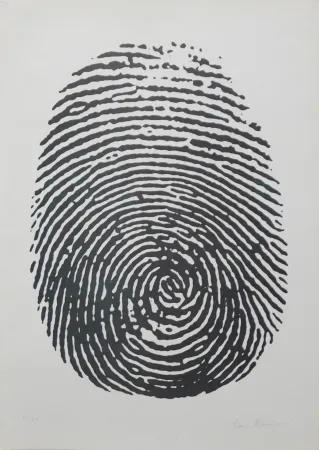 Lithografie Manzoni - Impronta del pollice sinistro