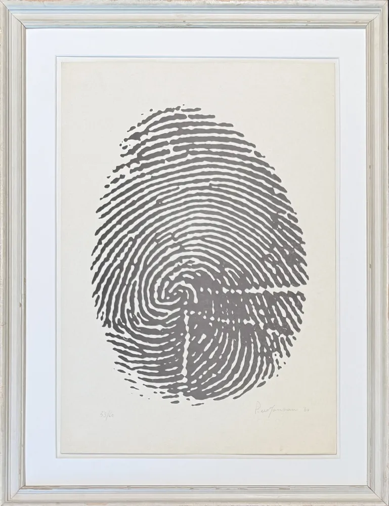 Geen Techniek Manzoni - Piero Manzoni (1933-1963) - Left thumbprint - Photolithograph on paper - 1960