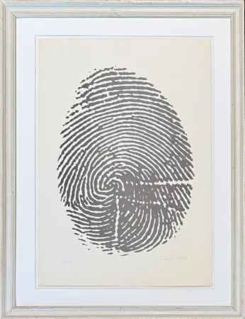 Geen Techniek Manzoni - Piero Manzoni (1933-1963) - Left thumbprint - Photolithograph on paper - 1960