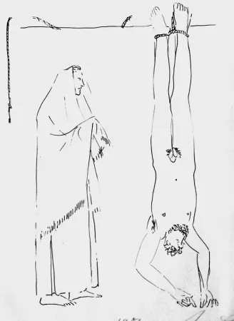 Lithografie Manzu - Partigiano impiccato