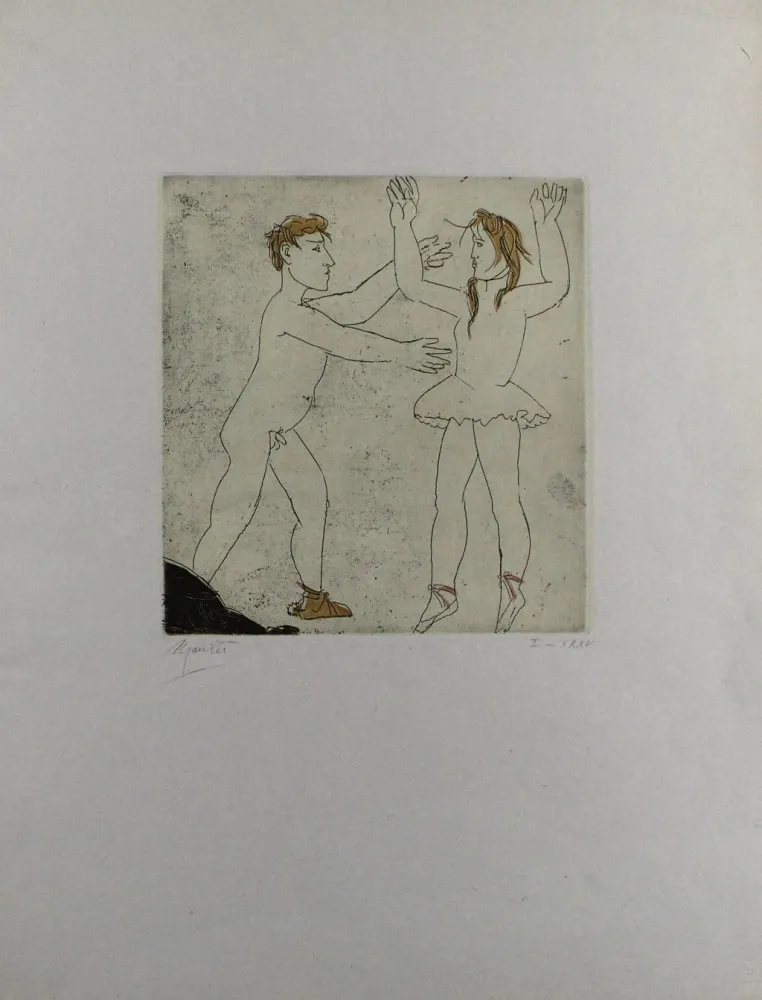 Ets En Aquatint Manzu - Passo di danza I
