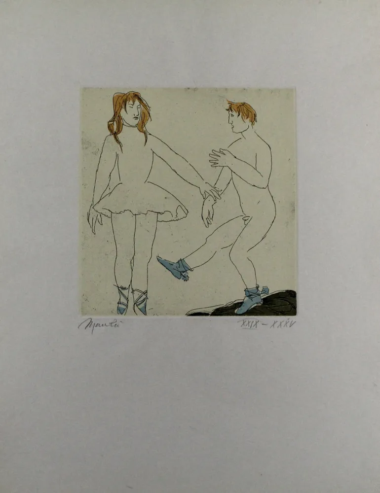 Ets En Aquatint Manzu - Passo di danza II