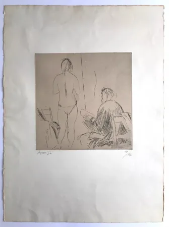 Ets Manzu - Pittore et modella