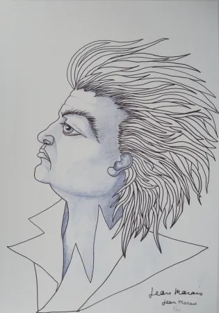 Lithografie Marais  - Autoportrait 