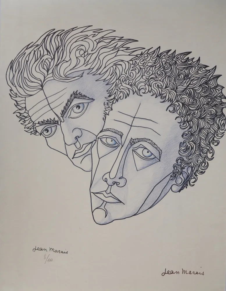 Lithografie Marais  - Jean Cocteau et Moi