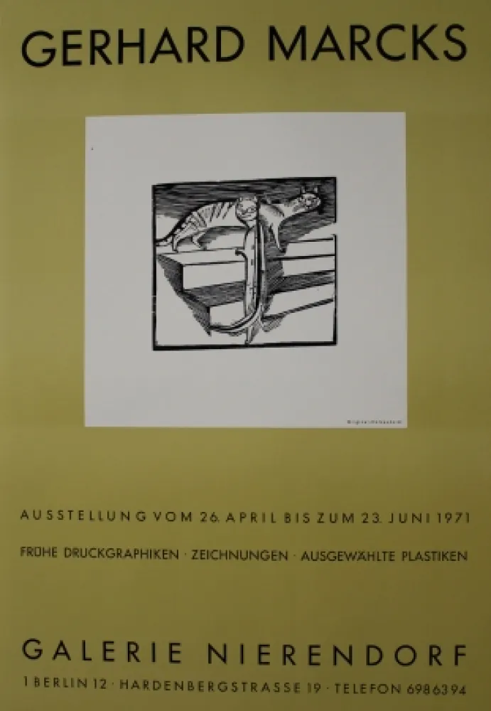 Houtsnede Marcks - Die kleinen Katzen / The Little Cats