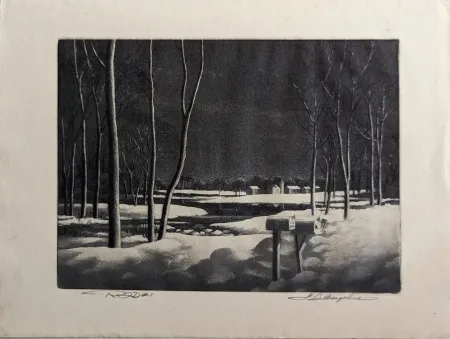 Ets En Aquatint Margolies - R.F.D. #1 (Rural Free Delivery # 1)