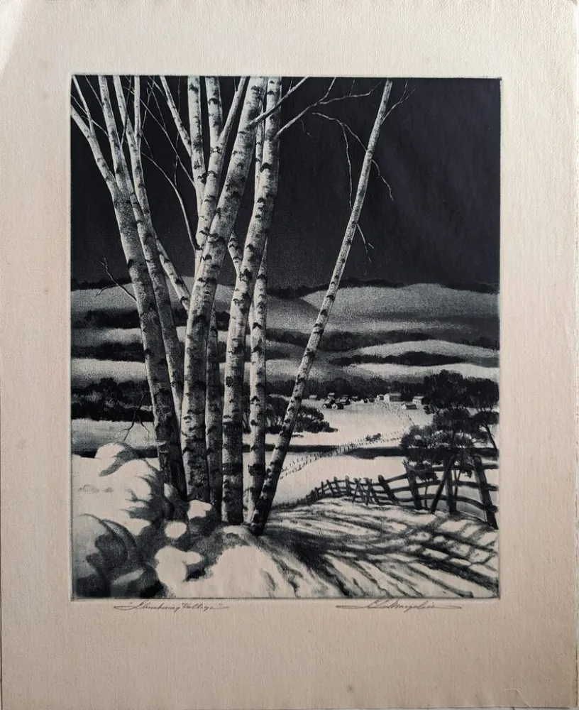 Ets En Aquatint Margolies - Slumbering Meadows (or 