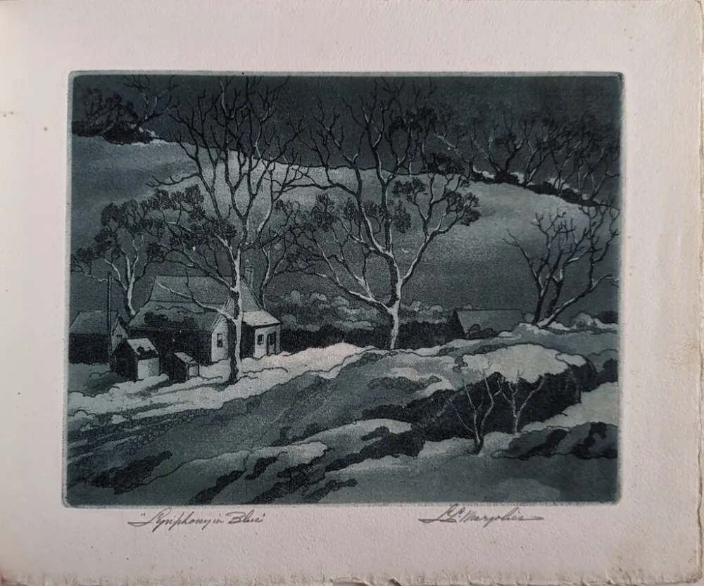 Ets En Aquatint Margolies - Symphony in Blue