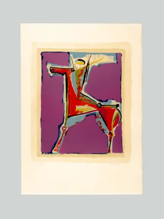 Lithografie Marini - Arciere viola