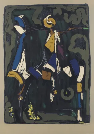 Lithografie Marini - BUNTER REITER II