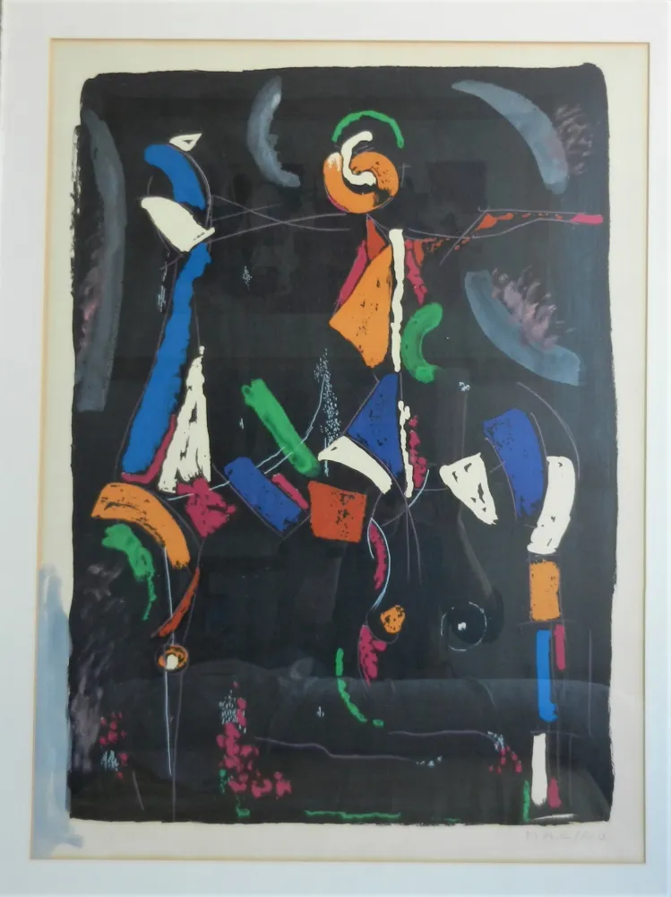 Lithografie Marini - Bunter Reiter II