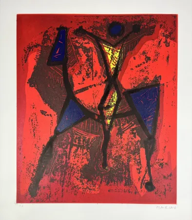Aquatint Marini - CAVALIERE I