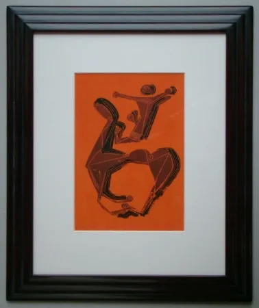 Lithografie Marini - Cheval et Cavalier