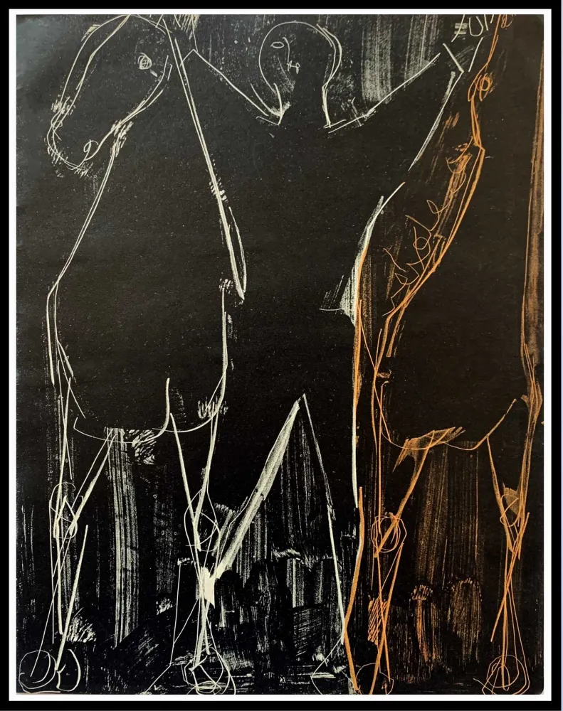 Lithografie Marini - CHEVAUX ET CAVALIER