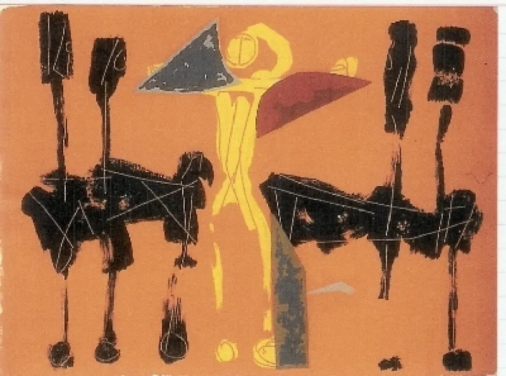 Lithografie Marini - Chevaux et Cavaliers IV