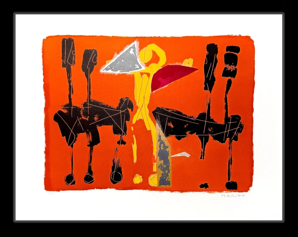 Lithografie Marini - Chevaux et Cavaliers IV